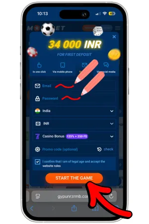Aviator account registration